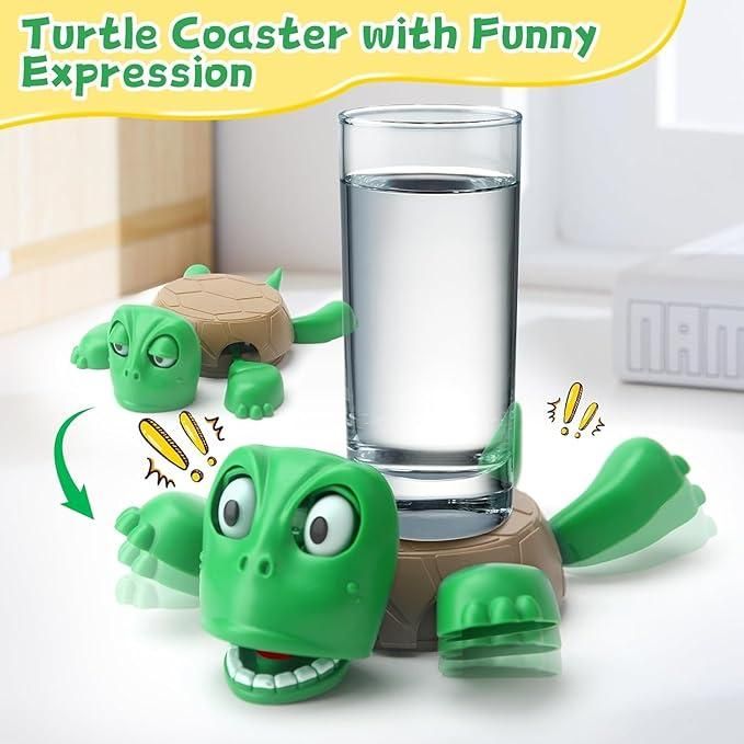 3D Printed Funny Turtle Coaster- Waterproof, Office, Party Gifts