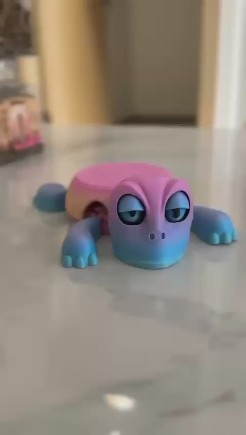 3D Printed Funny Turtle Coaster- Waterproof, Office, Party Gifts